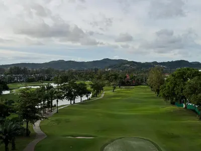 a view of the green at a golf course at Skypark by Villacarte in Laguna Phuket