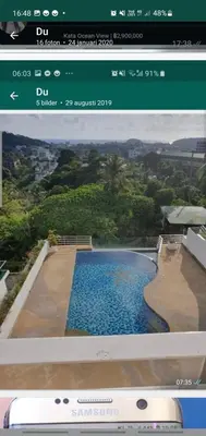 a computer screen showing a picture of a swimming pool at Condo for rent Kata Beach in Kata Beach