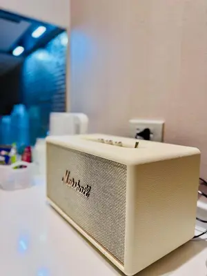a white radio sitting on top of a counter at Luxury 2 Person Apartment in Heart of Phuket in Ban Ket Ho