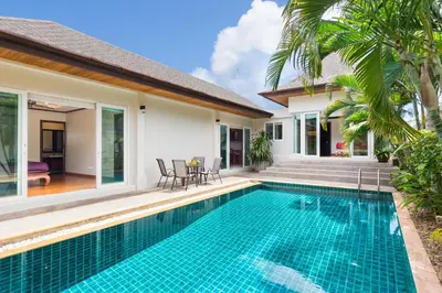 an image of a swimming pool in a villa at Thai-Balinese Villa Alex in Rawai, 3BR, Private Pool in Rawai Beach