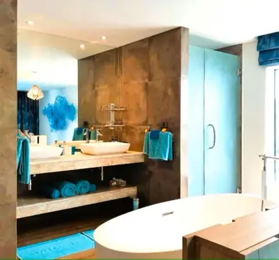 a bathroom with two sinks and a large tub at 01 - Beach Villa Retreat in Nai Yang Beach