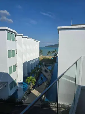 a view from the balcony of a building at The beach front Condo in Ban Saiyuan (1)