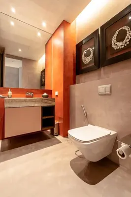 a bathroom with a toilet and a sink at Luxury Penthouse 407sqm Beachfront and private pool in Phuket Town