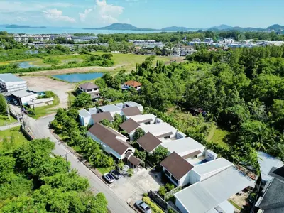 an aerial view of a house at Elegant 4BR Villa with Pool2 in Ban Bang La