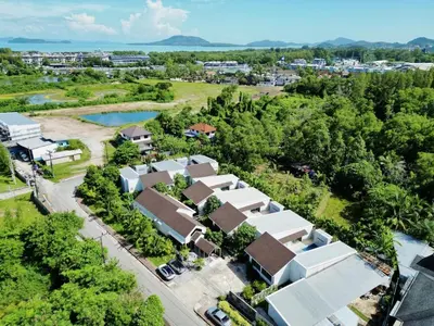 an aerial view of a house at 4Luxury Pool Villa 4 Bedrooms Private Pool Kitchen in Ban Bang La