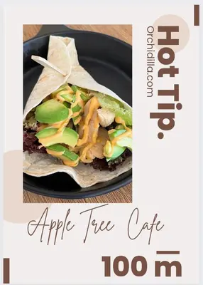 a plate with an apple tree cafe mi taco at Orchidilla Residence Phuket Mai Khao Beach - SHAPlus in Mai Khao Beach