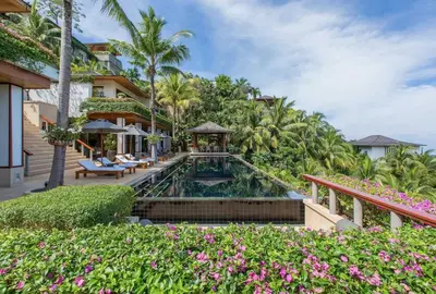 a pool in the backyard of a villa at Villa Daran Luxury Villa with Panoramic Views & 5-Star Services in Kamala Beach