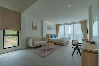a large living room with a bed and a couch at Luxury Seaview Villa in Patong - Villa Yona in Patong Beach