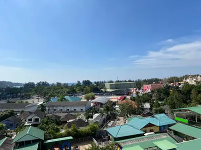 an overhead view of a town with houses and buildings at FANTASEA KAMALA NEW 1 BEDROOM & Living Room Balcony in Kamala Beach