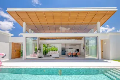 a rendering of a villa with a swimming pool at Asherah Villa By Asherah Team in Ban Phru Champa