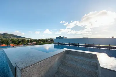 a swimming pool on top of a building at Relife Zen 2 min to Nai Harn beach in Rawai Beach