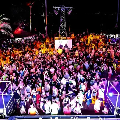 a large crowd of people dressed up in teddy bears at XX Go Inn Phuket Patong Beach - ป่าตองบีช in Patong Beach