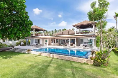 an image of a house with a swimming pool at Villa Sand in Pilai Beach