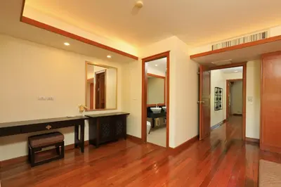 a bathroom with a sink and a mirror at Tropical Holiday Home at Laguna Phuket in Layan Beach