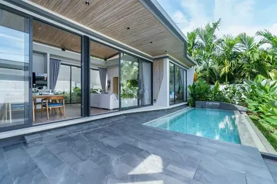an image of a swimming pool in a house at Stylish 2BR Naiton Aileen Villa w Private Pool in Nai Thon Beach