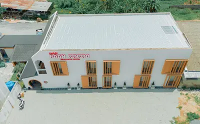 an overhead view of a building with a roof at Baan Cocoa Boutique Hotel in Natai Beach