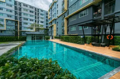 a swimming pool in the middle of a building at Tony DCondo in Kathu