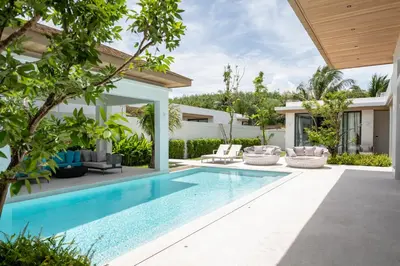 an image of a swimming pool in a villa at Mouana Breeze Maikhao VIP 4-bedroom Pool Villa 9916 in Mai Khao Beach