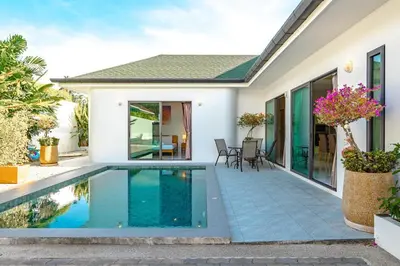 an image of a swimming pool in a villa at V193 Next-Door Villas 6BR 2 Pools For Group Vibe! in Rawai Beach
