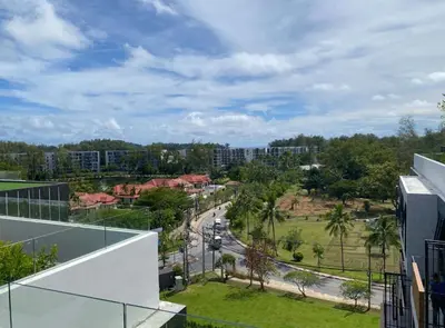 a view of a city from a building at Cozy studio Laguna SkyPark Phuket in Laguna Phuket