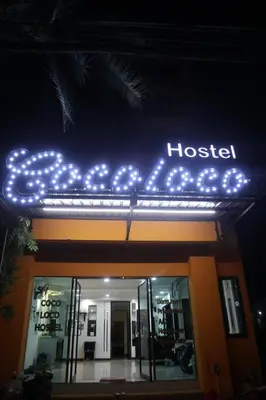 a sign for a hospital with lights on it at Cocoloco hostel in Ban Khlong Haeng