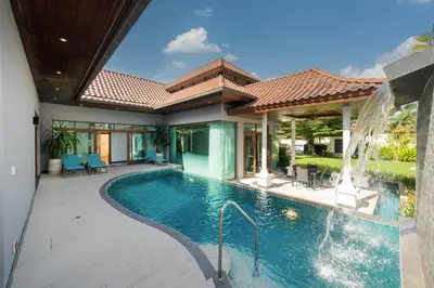 an image of a swimming pool in a house at Ocean Palms Private Pool Villas in Ban Thalat Choeng Thale