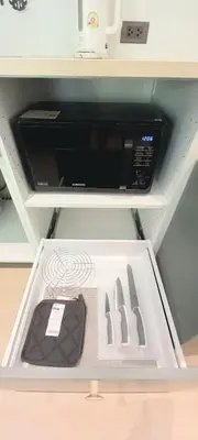 a drawer in a kitchen with a microwave at SA1 Halo1 NEW ВатСaп66935B2I976 in Nai Yang Beach