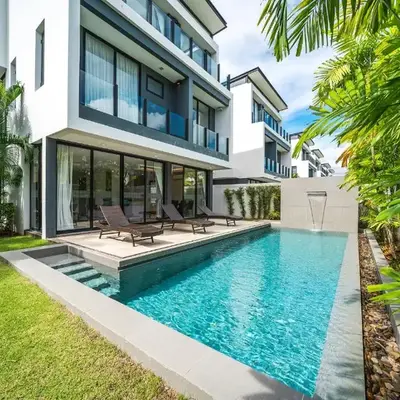 Modern Minimalist 6 Bedroom Light Luxury Villa Private Pool Golf Course Laguna Park