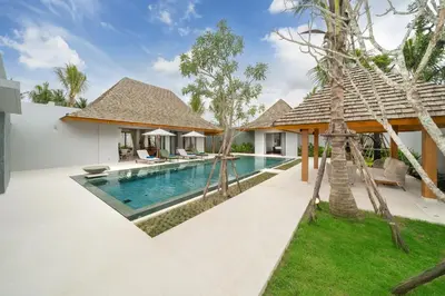 an image of a villa with a swimming pool at Anchan Bangtao 4 Bedroom Pool Luxury Courtyard Villa in Phuket