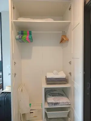 a walk in closet with towels and towels at В11 Title Naiyang Ватсап669З5В2I976 in Nai Yang Beach