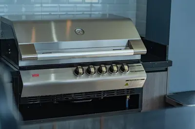 a kitchen with two burners on a stove at Luxury 6BR Seaview Statement Villa - Villa Legend in Ban Saiyuan (1)