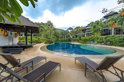 an image of a swimming pool at a resort at C215 Pool View 2BR and 200m to Beach Prime Location in Surin Beach