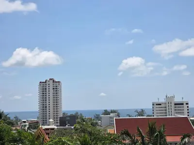 a view of a city with tall buildings at Seaview Residence Karon beach in Karon Beach