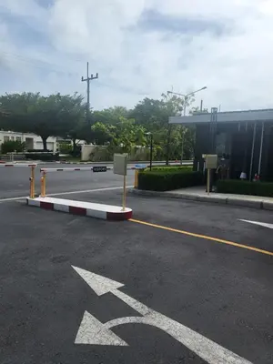 a street with an arrow on the road at Sky Park Laguna Residences F5 in Laguna Phuket