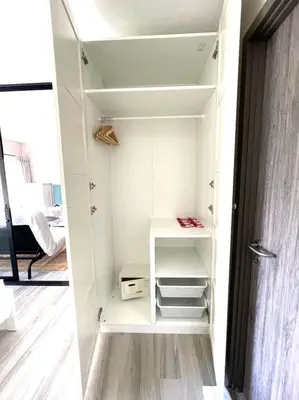 a room with a white closet with shelves at С12 Title Naiyang Ватсап669З5В2I976 in Nai Yang Beach
