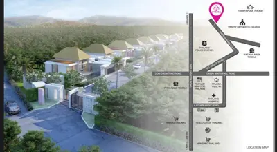 a rendering of a rendering of a building at Khanaen Luxury Pool Villa by SP in Ban Chin Tham Mai
