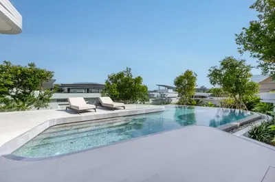 an image of a swimming pool in a house at Villa Zavaya 360° View Luxury Retreat With Pool in Layan Beach