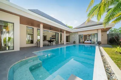an image of a swimming pool in a house at Breeze Villa - Luxury Relaxation in Phuket in Ban Thalat Choeng Thale