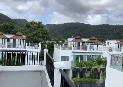 a view from the balcony of a hotel at Modern Kamala Townhouse Hideaway with Shared Pool in Kamala Beach