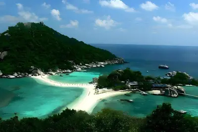 an aerial view of a beach in the ocean at XX GO Inn Krabi Aonang Beach - โกอินน์ อ่าวนาง in Ban Khlong Haeng