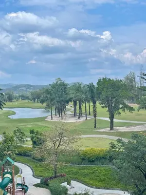 a view of a golf course with a river and trees at \u9876\u7ea7\u9ad8\u5c14\u592b\u7403\u573a\u98ce\u666f in Phuket