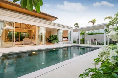 an image of a swimming pool in a house at Trichada Tropical - 3 Bedrooms Pool Villa in Laguna Phuket