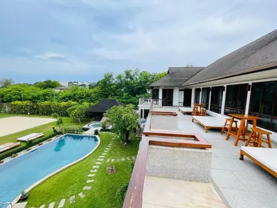 an image of a backyard with a swimming pool at Kiri Anda Villa Phuket in Rawai Beach