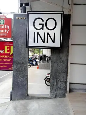 a sign that says go inn on the side of a building at GO INN Krabi Ao Nang Beach - โกอินน์ อ่าวนาง in Ban Khlong Haeng