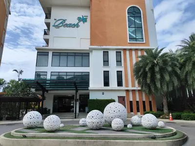a building with a bunch of egg statues in front of it at 4 Floor - Pool view Studio room at TBHR near Kata beach in Kata Beach