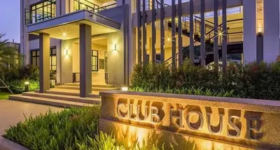 a building with a sign that reads club house at The Golden Palm Residence - Kathu - 10 min to Patong Beach in Kathu