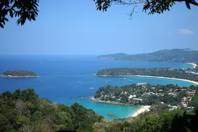 a view of the islands in the water at Phuket Leisure Time Hotel in Rawai Beach
