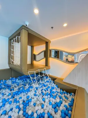 a ball pit in a room filled with balls at La Vita Rawai Nai Harn Beach 5 Star 1 BDR in Rawai Beach