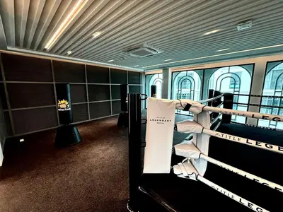 a room with a boxing ring in a building at The Legendary Apartment 209 in Bang Tao Beach