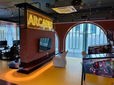 a room with a arcade with a video game at The Legendary Bang Tao 2-bedrooms apart #701 in Bang Tao Beach